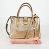 Miu Miu Madras Convertible Compartment Tote Leather
