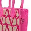 Secondhand Valentino Leather Trimmed Toile Iconographe Satchel