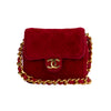 Secondhand Velvet Micro Quilted Flap Bag- '90s