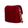 Secondhand Velvet Micro Quilted Flap Bag- '90s