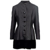Secondhand Valentino Silk and Velvet Dress with Pleated Jacket - '80s