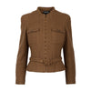 Secondhand Chanel Brown Tweed Belted Jacket - '90s