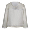 Secondhand Chanel Clear Jacket with White Lace Embroidery - '10s