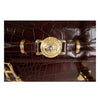 Secondhand Gianni Versace Vintage Crocodile Embossed Handbag - '90s