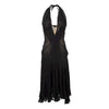 Secondhand Roberto Cavalli Black Plunge Neck Corset Dress - '00s