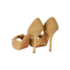Secondhand Dior Beige Leather Peeptoe Heels with Bow - '10s