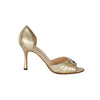 Secondhand Manolo Blahnik Gold Peeptoe Buckle Heel - '10s