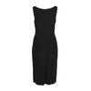 Secondhand Celine Deep V-neck Wrapped Black Dress - '10s