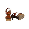 Secondhand Saint Laurent Brown Leather Strap Platform Heels - '10s