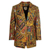 Secondhand Hermès Silk Printed Jacket with Metallic Embroidery - '10s