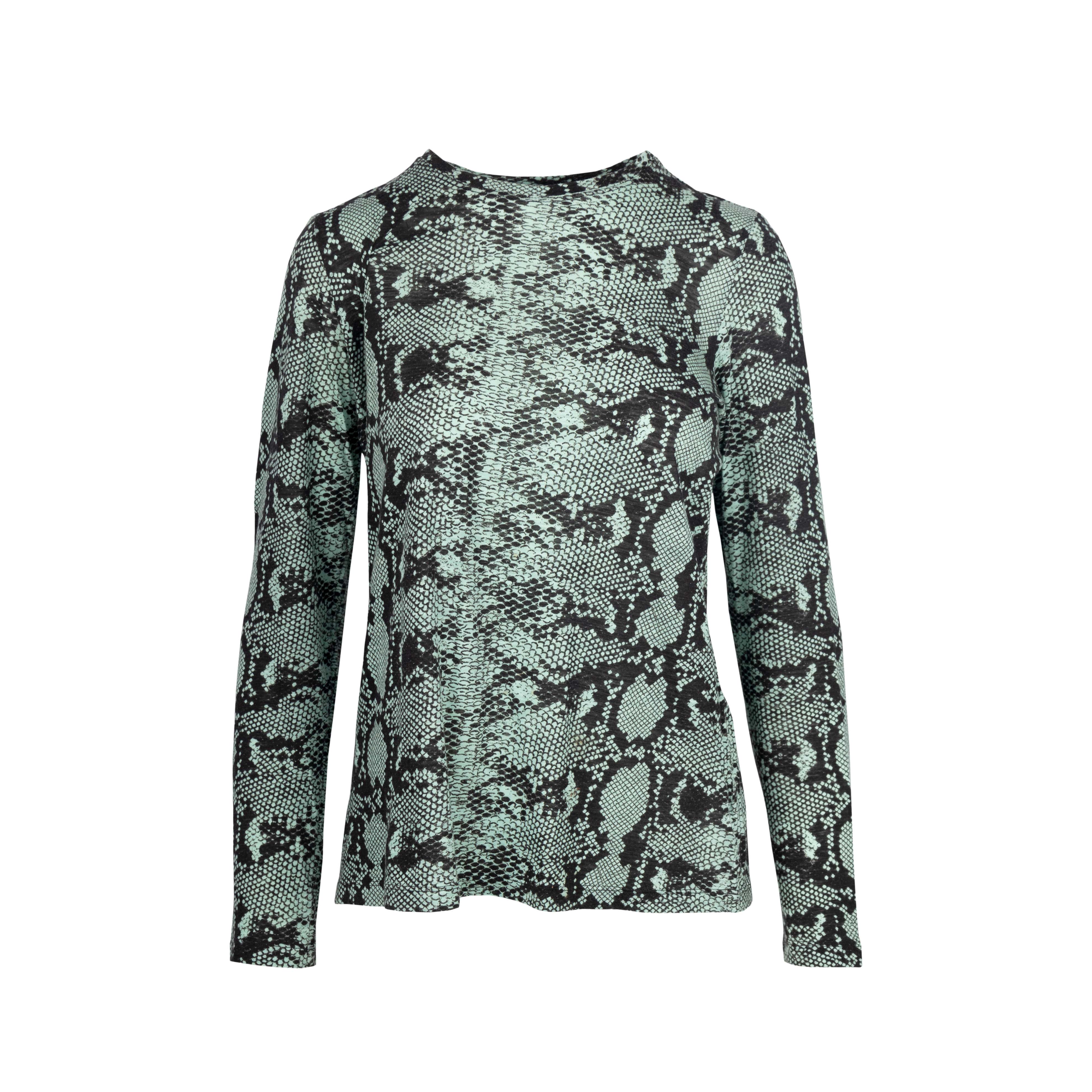 Proenza Schouler Animal Print Long Sleeve T shirt 10s