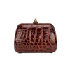 Secondhand Gianfranco Ferré Brown Crocodile Clutch Bag - '70s