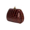 Secondhand Gianfranco Ferré Brown Crocodile Clutch Bag - '70s