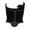 Secondhand Vivienne Westwood Velvet Black Corset with Satin Bow-'90s