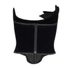 Secondhand Vivienne Westwood Velvet Black Corset with Satin Bow-'90s