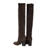 Secondhand Suede Over the Knee Dark Brown Boots - '20s
