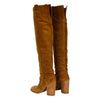 Secondhand Suede Over the Knee Light Brown Boots - '20s