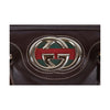 Secondhand Gucci Dark Brown Leather GG Britt Boston Bag - '10s