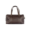 Secondhand Gucci Dark Brown Leather GG Britt Boston Bag - '10s