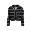 Secondhand Black & White Braided Jacket - '90s
