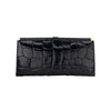 Secondhand Black Exotic Leather Clutch - '70s