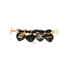 Secondhand Wooden Heart Charm Bracelet - '90s