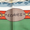 Secondhand Hermès Ecuries Silk Scarf Green - '90s