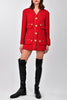 Secondhand Chanel Red Jacket with Zipper Pockets - '90s