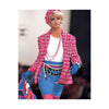 Secondhand Chanel Vintage Pink Fantasy Tweed Jacket - '90s