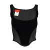 Secondhand Vivienne Westwood black velvet corset-'90s
