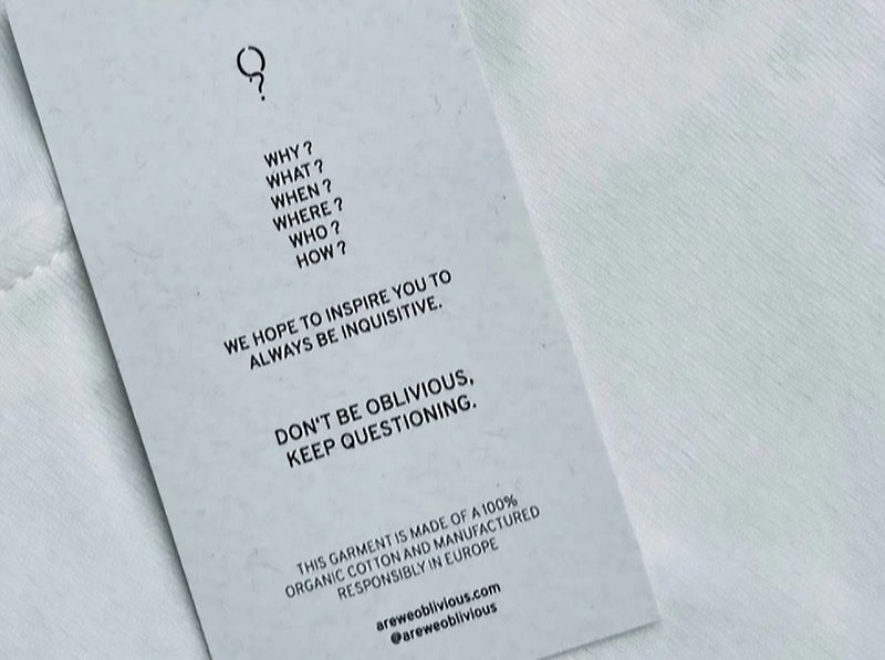 Oblivious?:  A sustainable business to highlight the positive power of questions in our lives.