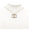 Chanel CC Gold Plated Strass Cabochon Pendant Necklace Secondhand