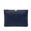 Chanel Large Quilted Caviar Boy O Case Clutch Secondhand