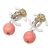 Chanel CC Gold Plated Resin Ball Drop Clip On Earrings Secondhand