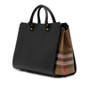 Burberry Leather and Mega Check Canvas Banwell Satchel Secondhand
