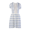 Secondhand  Red Valentino Blue & White Striped Crochet-Knit Cotton Dress