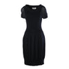 second hnad Yves Saint Laurent Rive Gauche Black Silk Knit Balloon Dress -