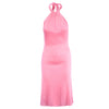 Secondhand Class Roberto Cavalli Pink Fluid Halterneck Dress