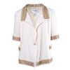 Chanel Short Sleeve Ivory Jacket With Silk Lining - '00s
