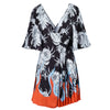 second hand Prada Dahlia Flame Print Wrap Dress
