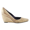 second hand Sergio Rossi Wedge Pumps Gold 