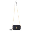 Secondhand Saint Laurent Black Matelasse Leather Mini Lou Camera Bag - '20s