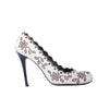 second hand Alexander Mcqueen Floral Cutwork Leather Pumps 