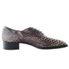 second hand Louboutin Pointed-Toe Python Loafers