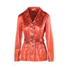 Second Hand Lawrence Steele Orange Satin Belted Safari Jacket