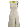 Secondhand Prada Silk-Blend Dress with Yellow Bead Detailing - '10s