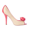 Secondhand Prada Raffia & Patent Leather Peep-Toe Pumps - '00s