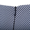 Secondhand Gucci Vintage Navy & White Micro-Check High-Waist Midi Skirt - '90s