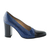 second hand Chanel Blue Snake-Embossed Leather Heels