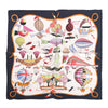 Secondhand Hermès “Les Folies Du Ciel” Black Multicolor Silk Gavroche